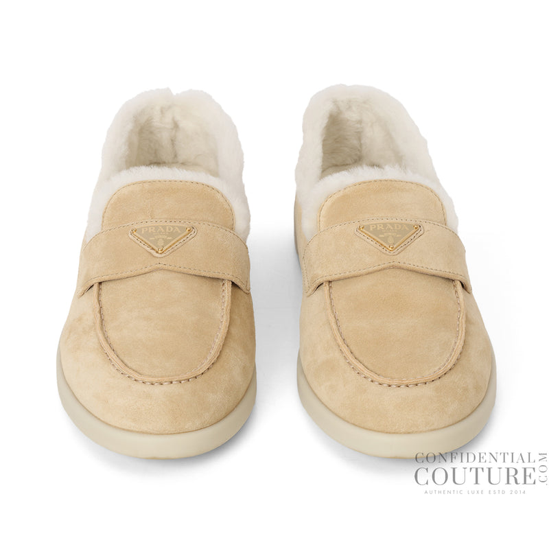 Desert St Tropez Suede & Shearling Loafers EU 39 | UK 5 | US 6