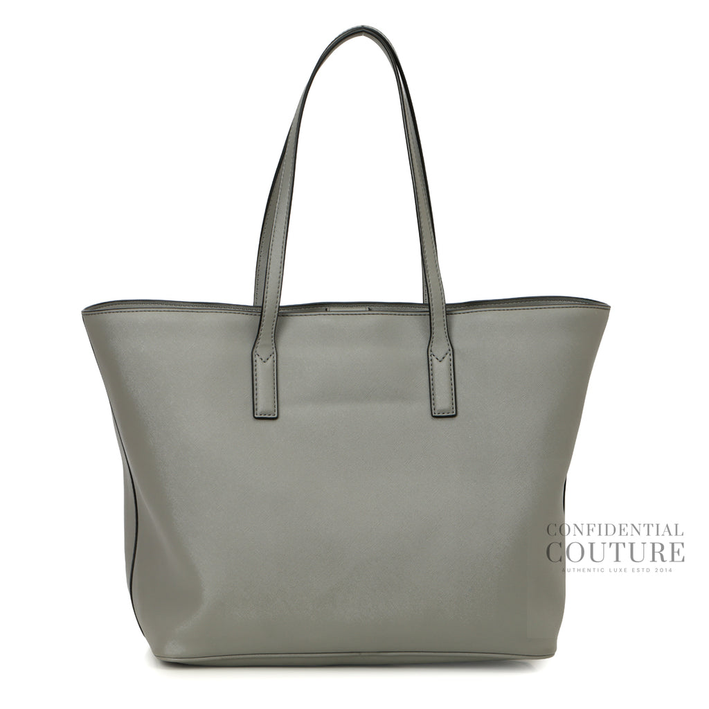 Shop Marc Jacobs Grey Luggage Tag Tote Bag | Pre-Loved Luxury