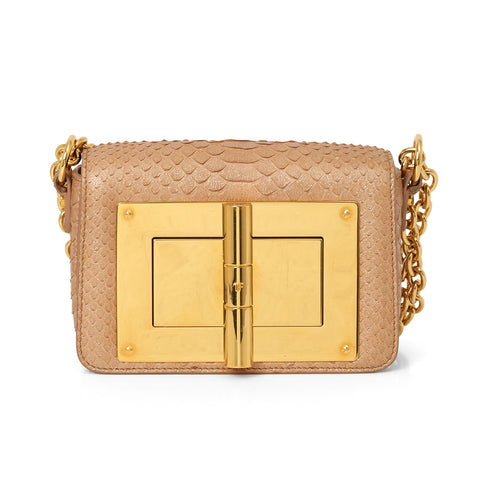 Natalia Pink Python Shoulder Bag