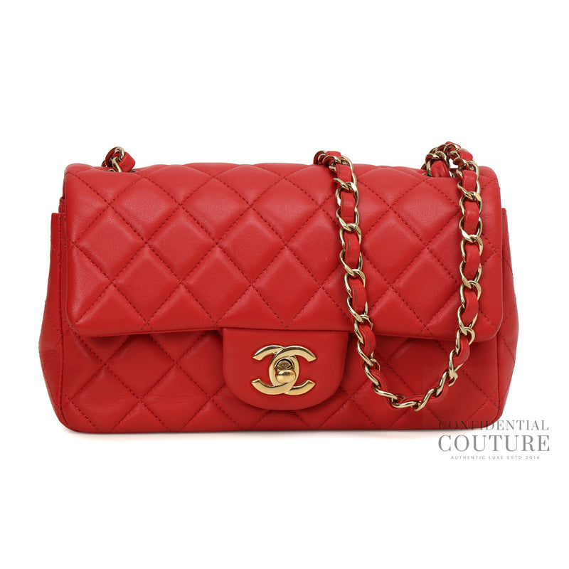 Chanel Red Classic Mini Flap Bag