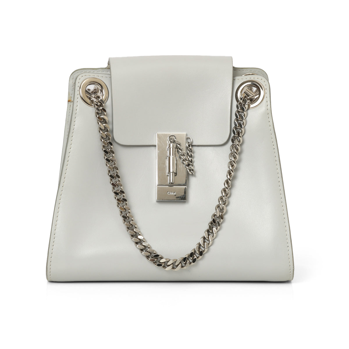 Light Cloud Smooth Leather Mini Annie Shoulder Bag