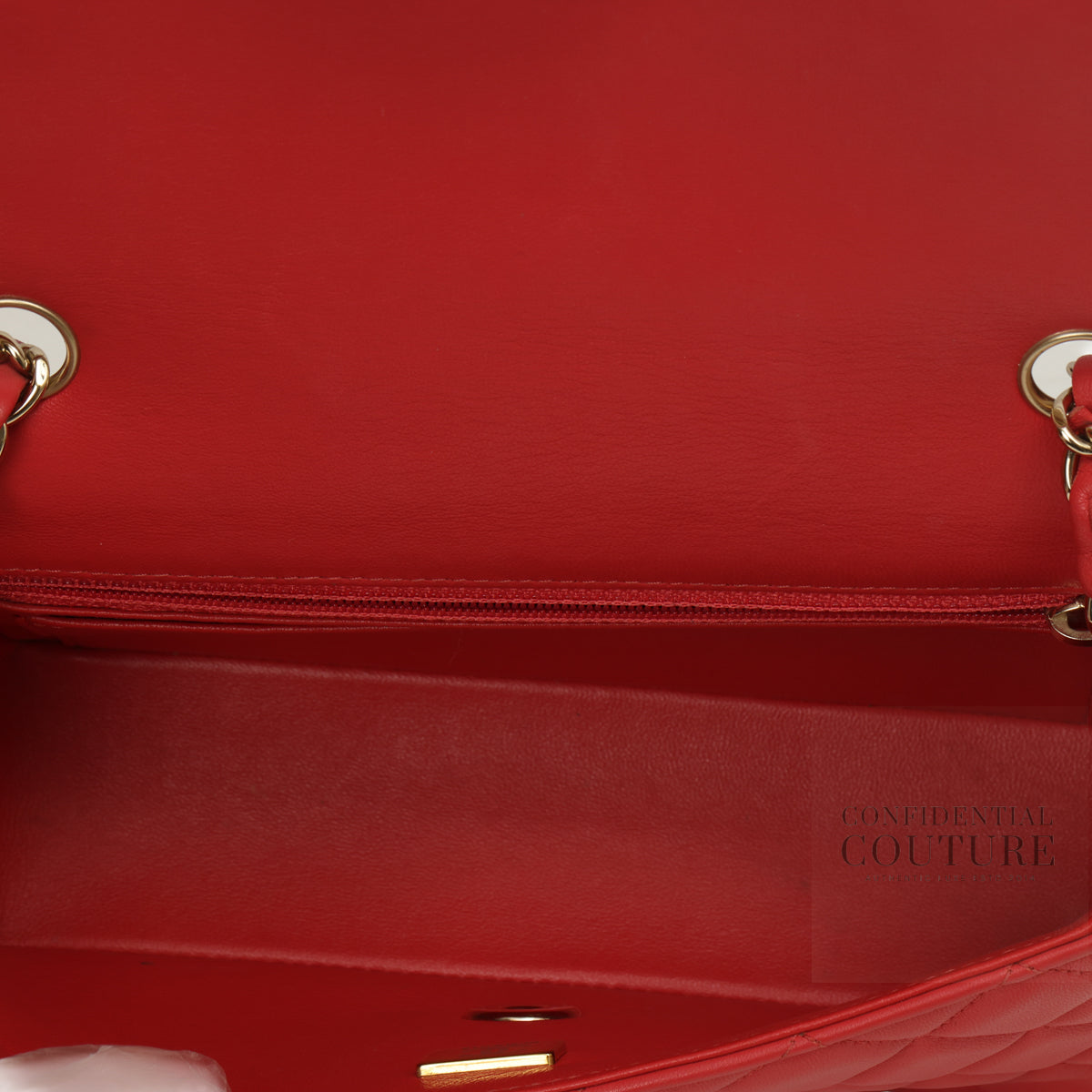 Red Classic Mini Flap Bag