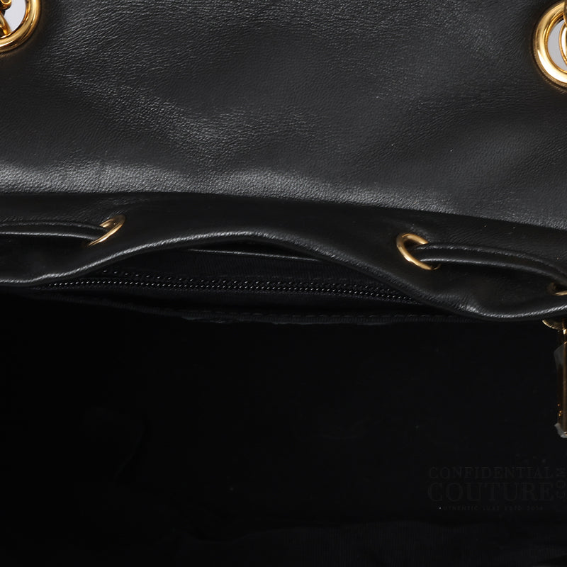 Black Small Quilted Urban Spirit Backpack in Lambskin