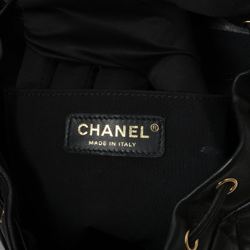 Black Small Quilted Urban Spirit Backpack in Lambskin