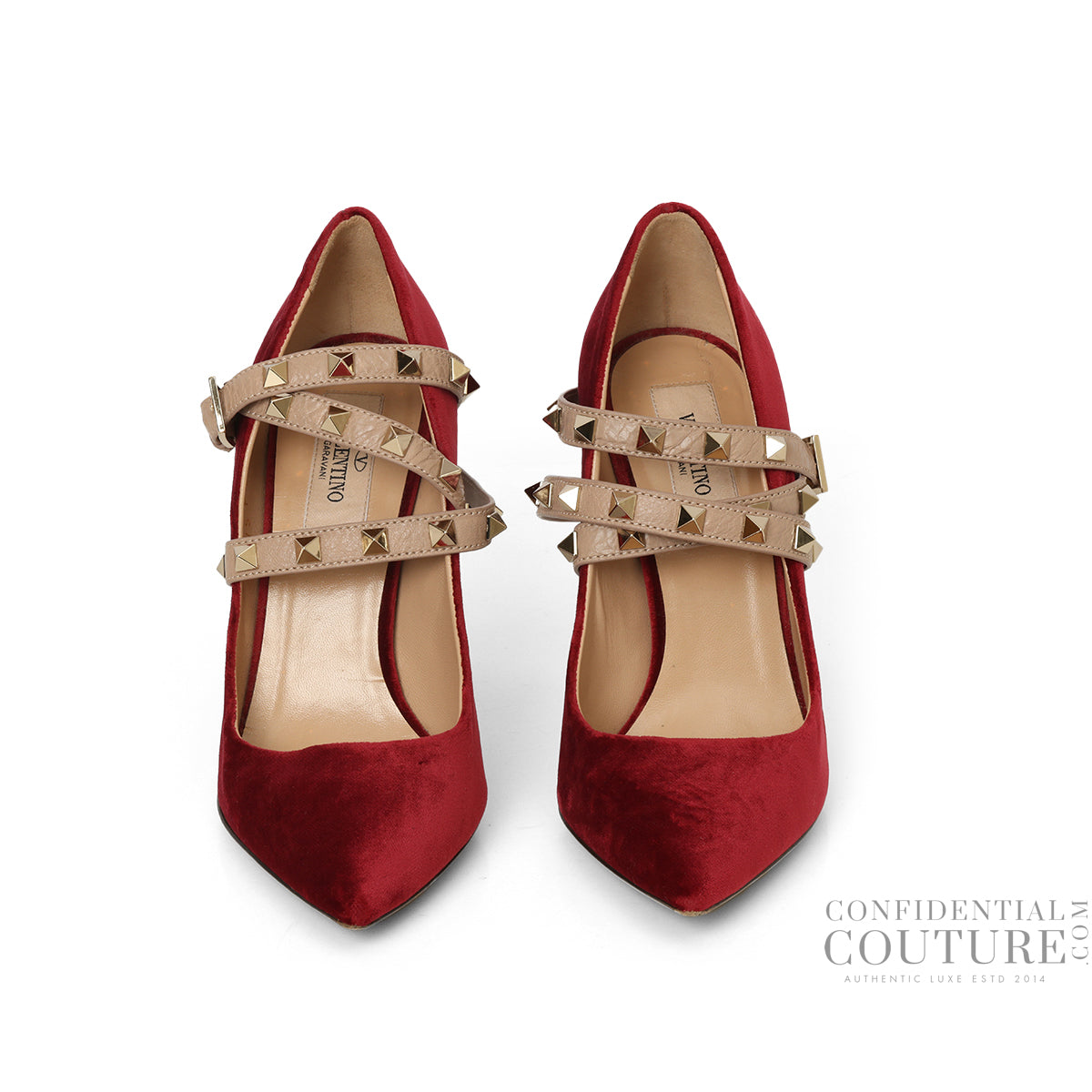 Maroon Velvet Cage Pumps EU 36 | US 6 | UK 3