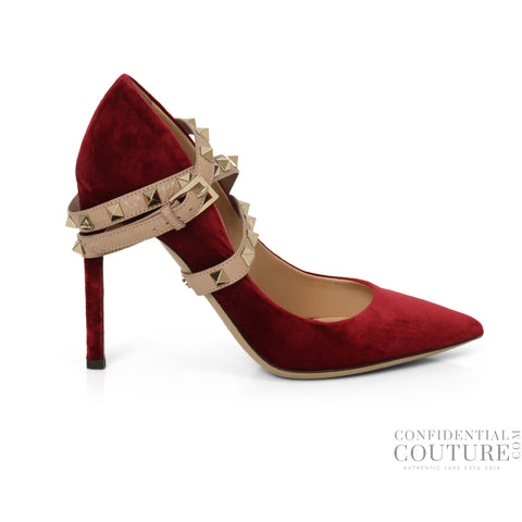 Maroon Velvet Cage Pumps EU 36 | US 6 | UK 3