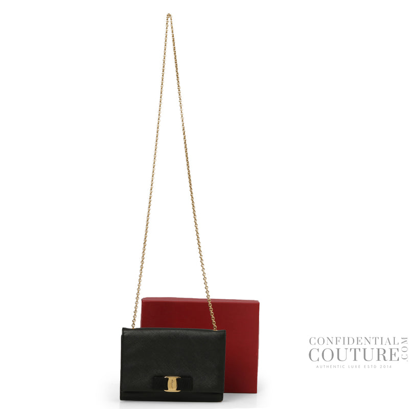 Black Miss Vara Bow Crossbody Bag