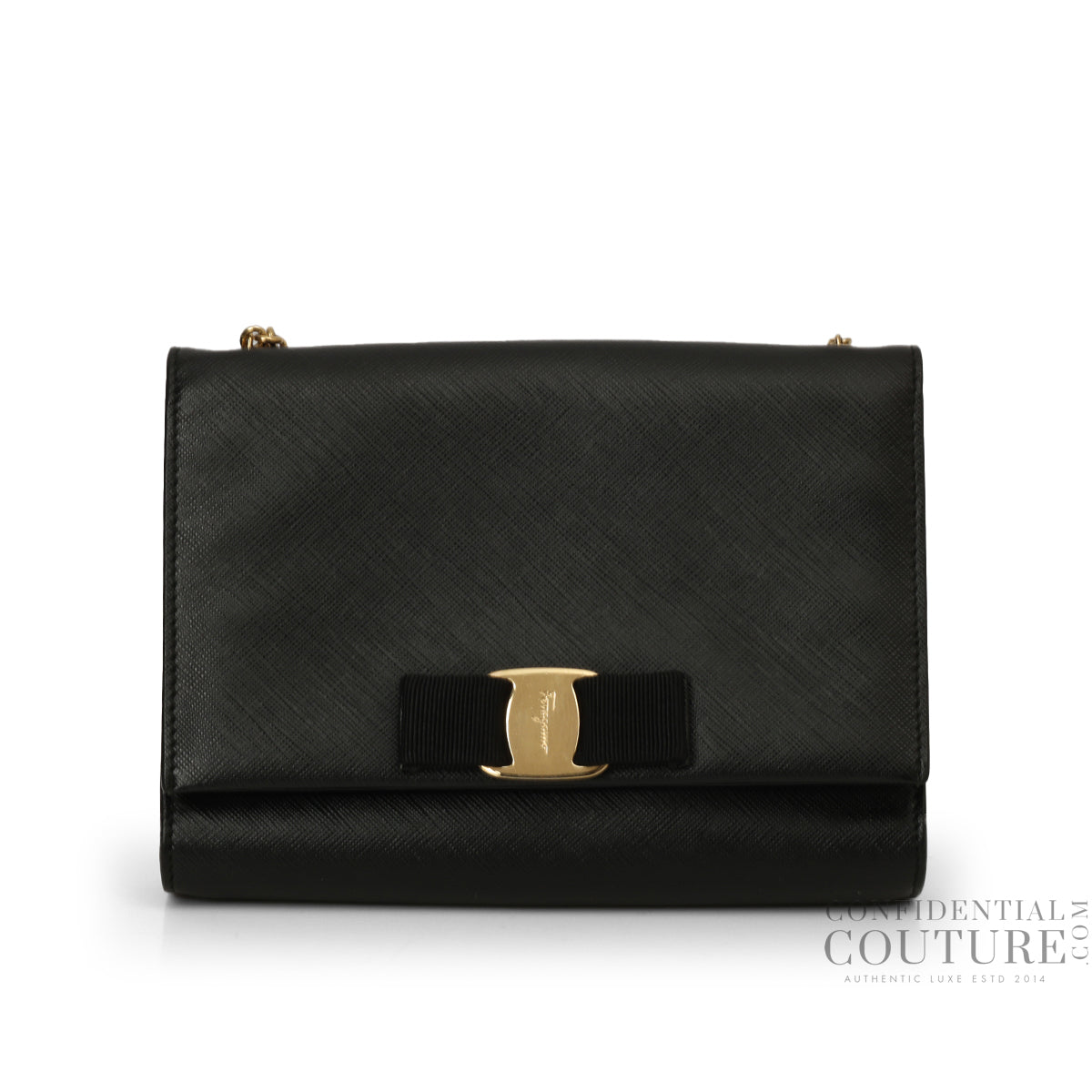 Black Miss Vara Bow Crossbody Bag