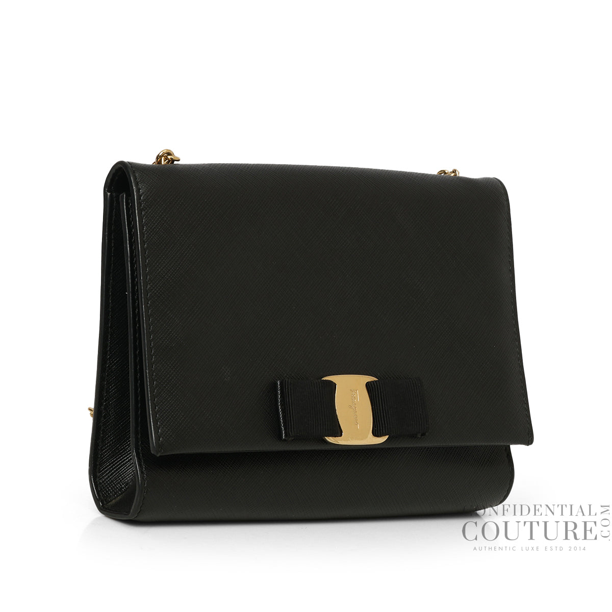 Black Miss Vara Bow Crossbody Bag