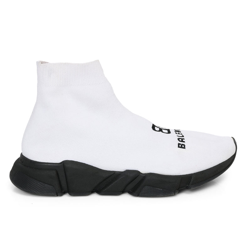 Balenciaga Speed Recycled White/Black Trainers UK 9