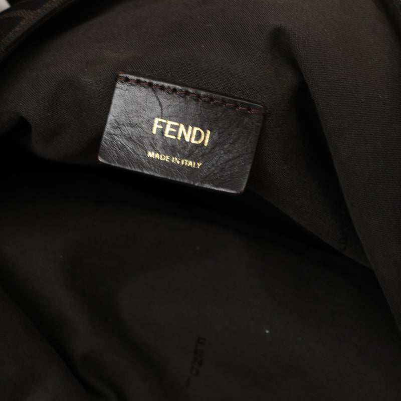 Women pre loved fendi tobacco zucca brown tote bag sale