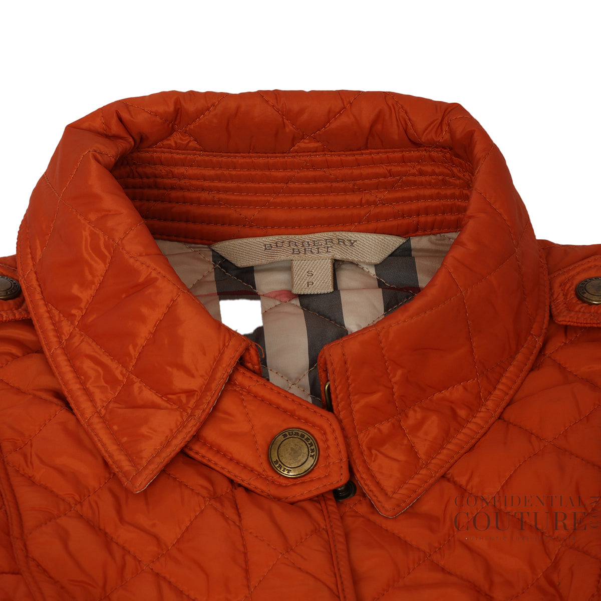 Brit Orange Quilted Jacket Size S