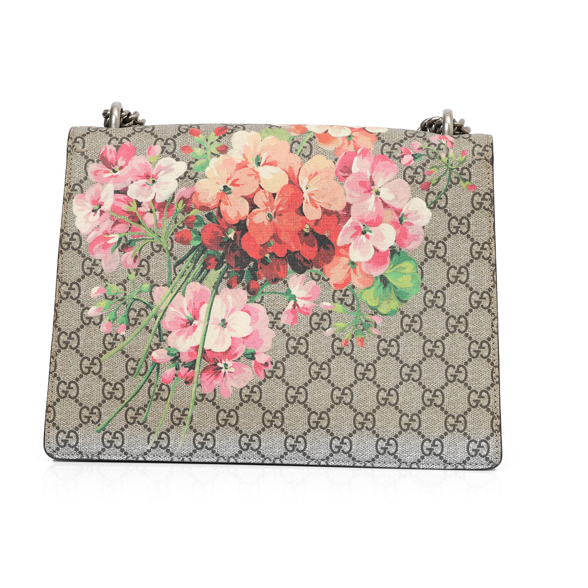 GG Supreme Maroon & Beige Blooms Medium Dionysus Shoulder Bag