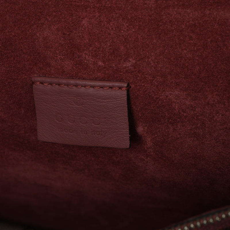 GG Supreme Maroon & Beige Blooms Medium Dionysus Shoulder Bag