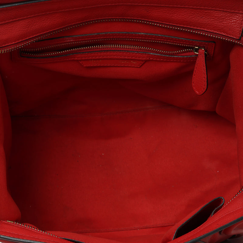 Pre loved celine red mini luggage tote price