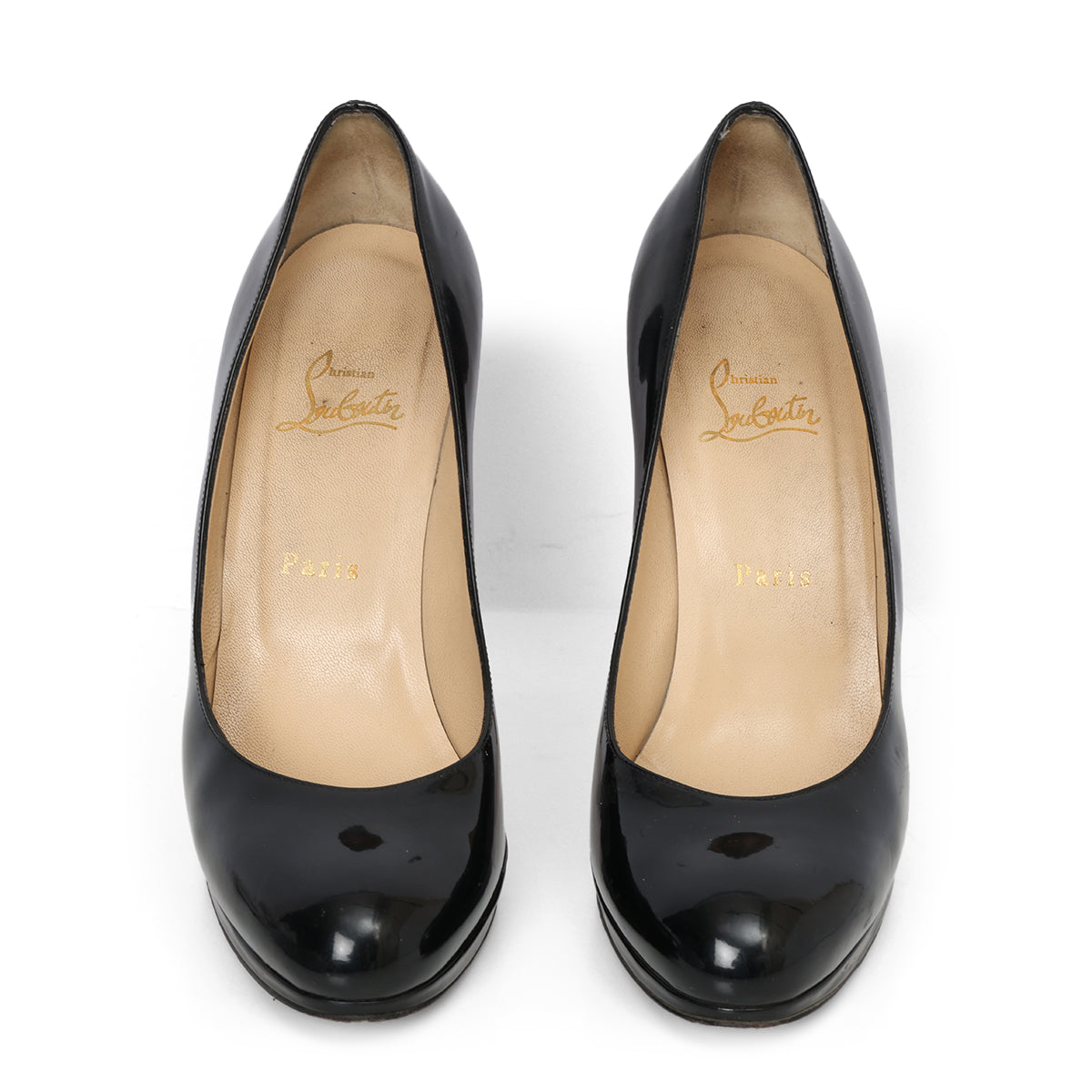 Miss Jane Black Leather Pumps 39.5 US 9.5 UK 6.5
