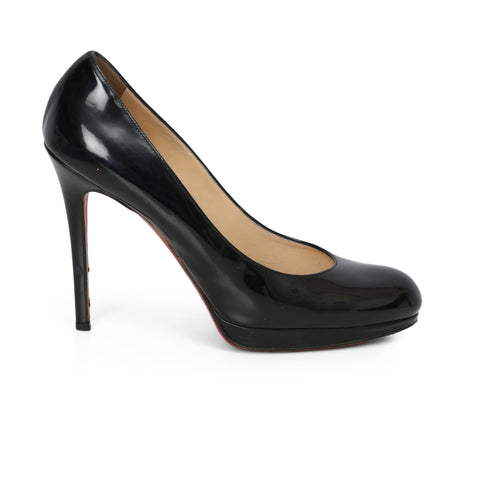 Miss Jane Black Leather Pumps 39.5 US 9.5 UK 6.5