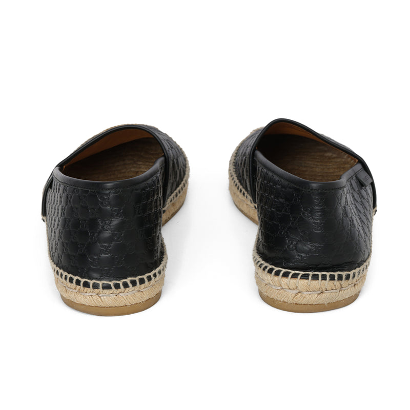 Pre-loved Gucci Mens Loafer In Web, Black Size 9.5 UK