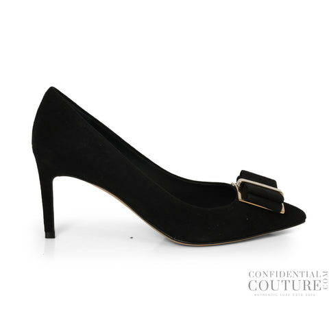 Suede Vara Bow Black Kitten Pumps 5| EU 35.5 | IT 35.5 | UK 2 | US 5