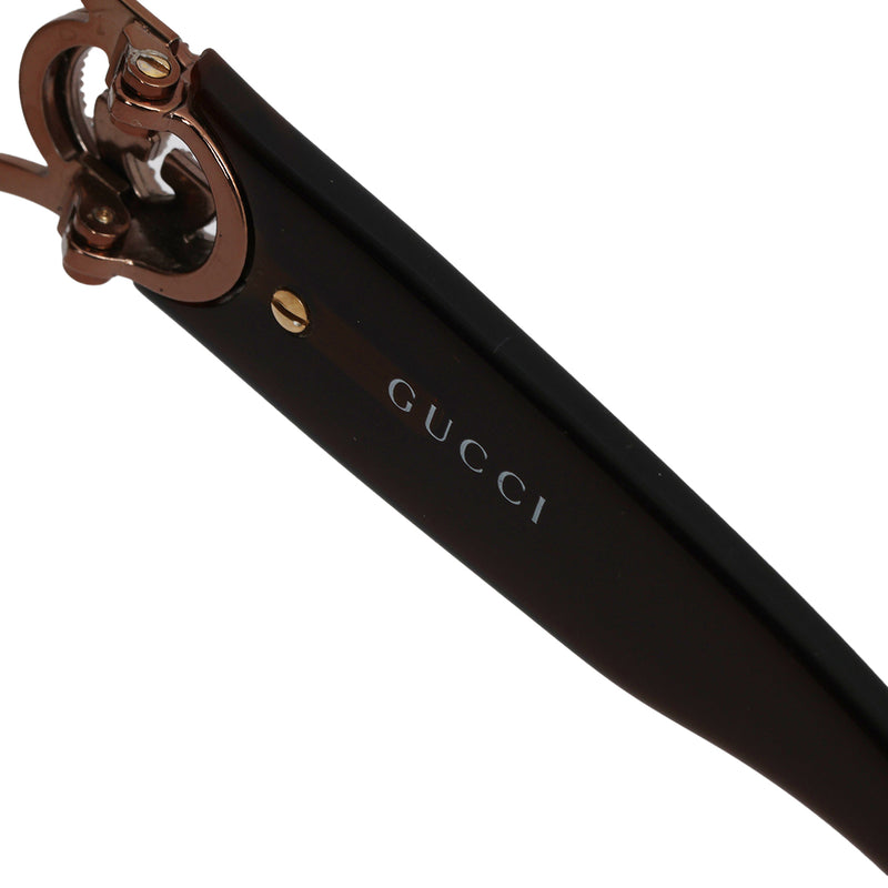 Pre loved Gucci Bronze Metal Frame Gradient Tint Crystal GG Sunglasses-2820