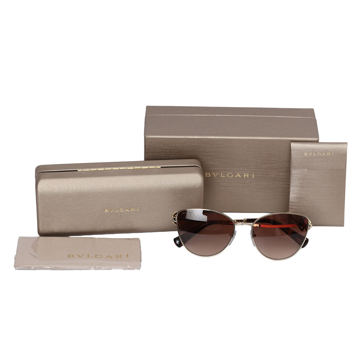 Cat eye Gold / Brown Gradient Sunglasses