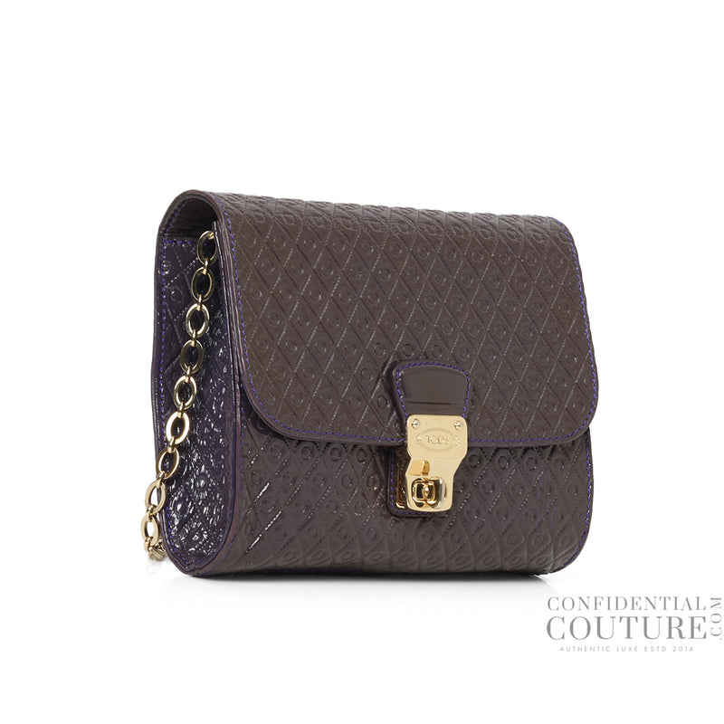 Tods patent purple leather crossbody price