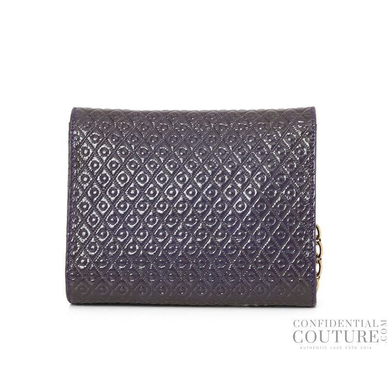 Women tods patent purple leather crossbody