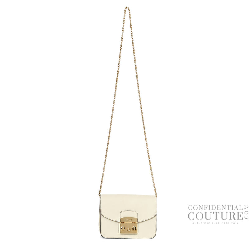 Pre loved Furla Metropolis Mini White Crossbody bag