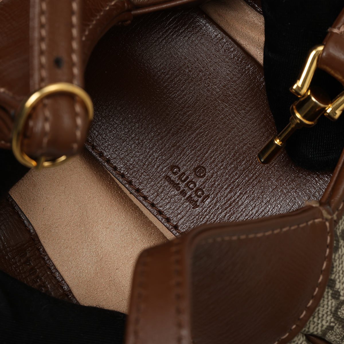 Brown/Beige Canvas 1961 Mini Bag