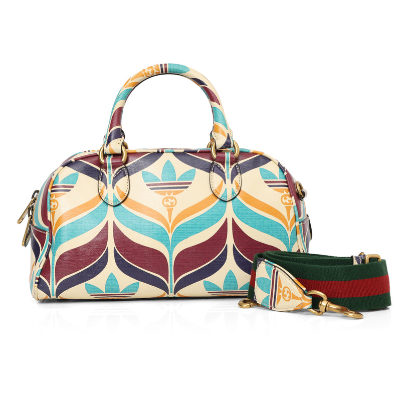 Pre loved gucci x adidas web duffle bag price