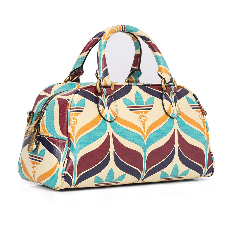 Pre loved gucci x adidas web duffle bag Multi Color