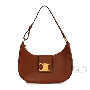 Ava Triomphe Tan Medium Sized Smooth Calfskin