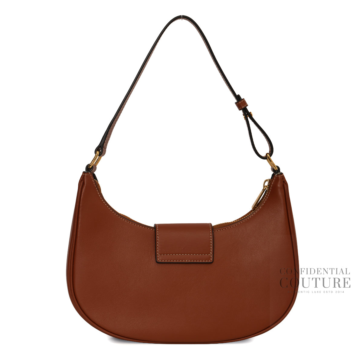 Ava Triomphe Tan Medium Sized Smooth Calfskin