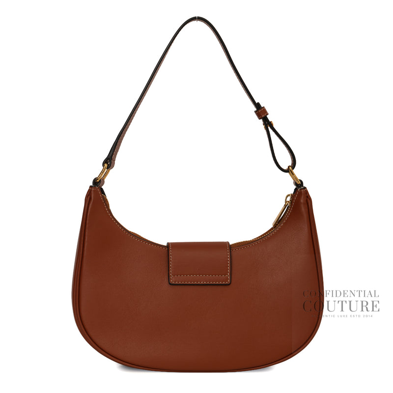 Ava Triomphe Tan Medium Sized Smooth Calfskin