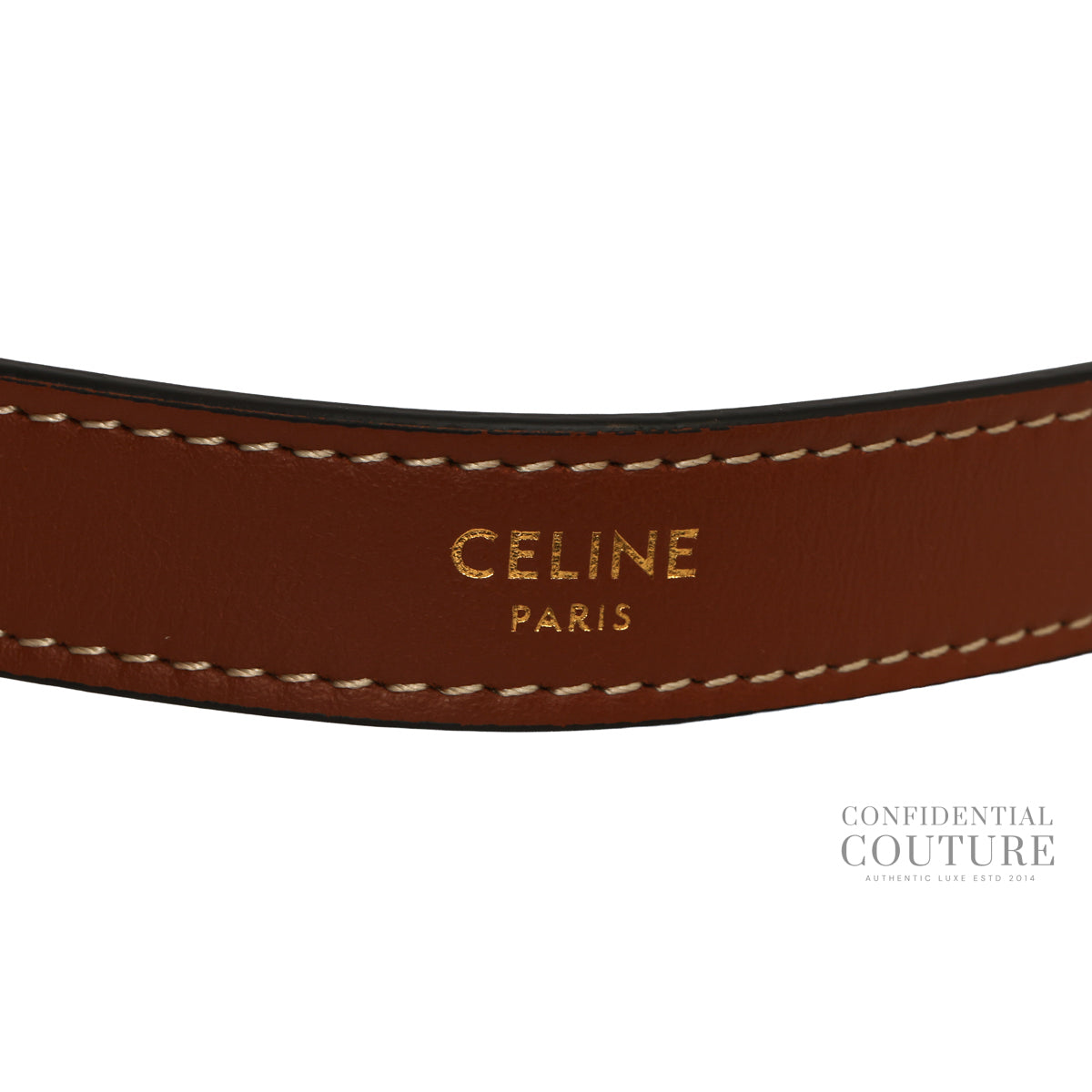 Ava Triomphe Tan Medium Sized Smooth Calfskin