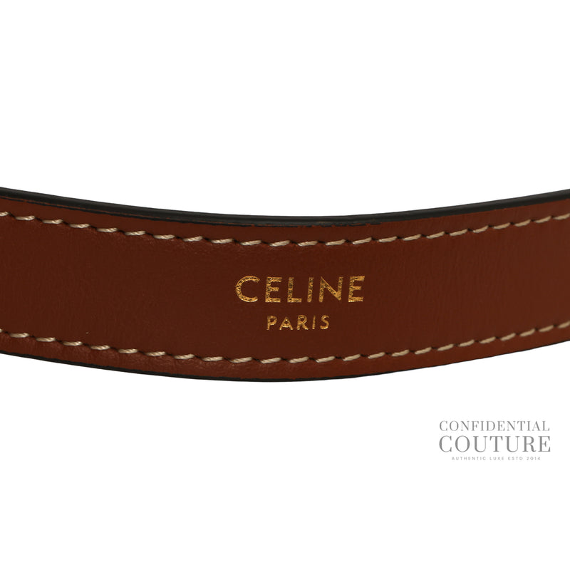 Ava Triomphe Tan Medium Sized Smooth Calfskin
