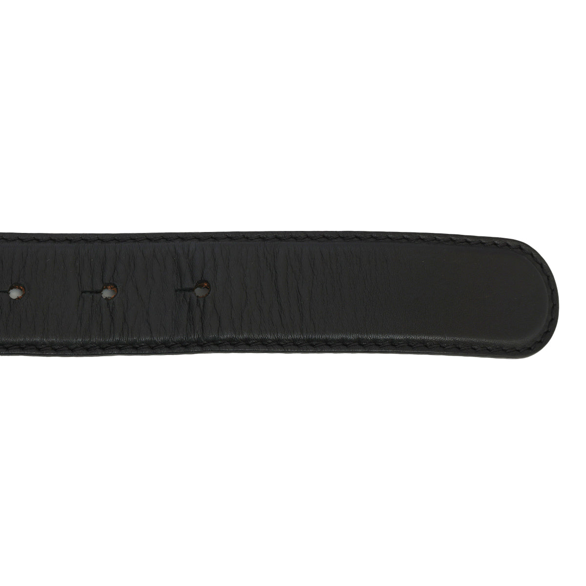 La Medusa Black Leather Belt- 32