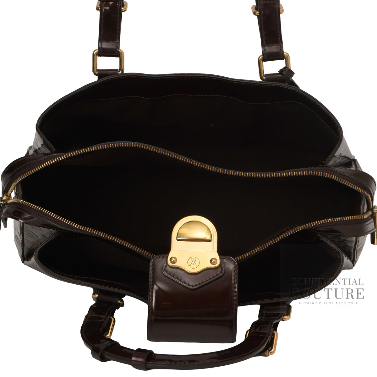 Amarante Monogram Vernis Melrose Avenue bag