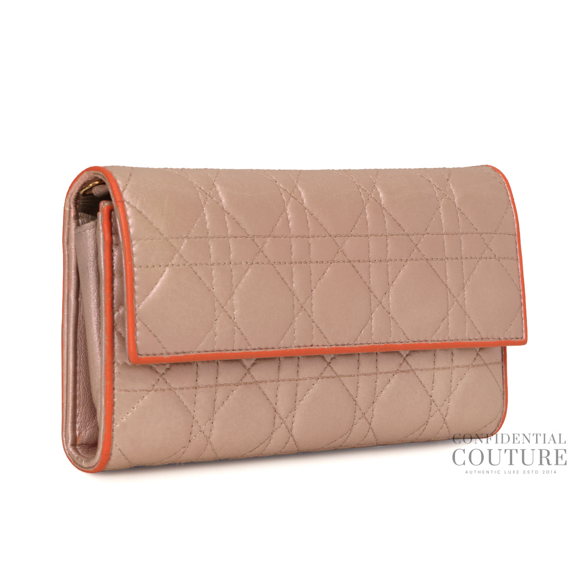 Cannage Calfskin Continental Wallet One Size