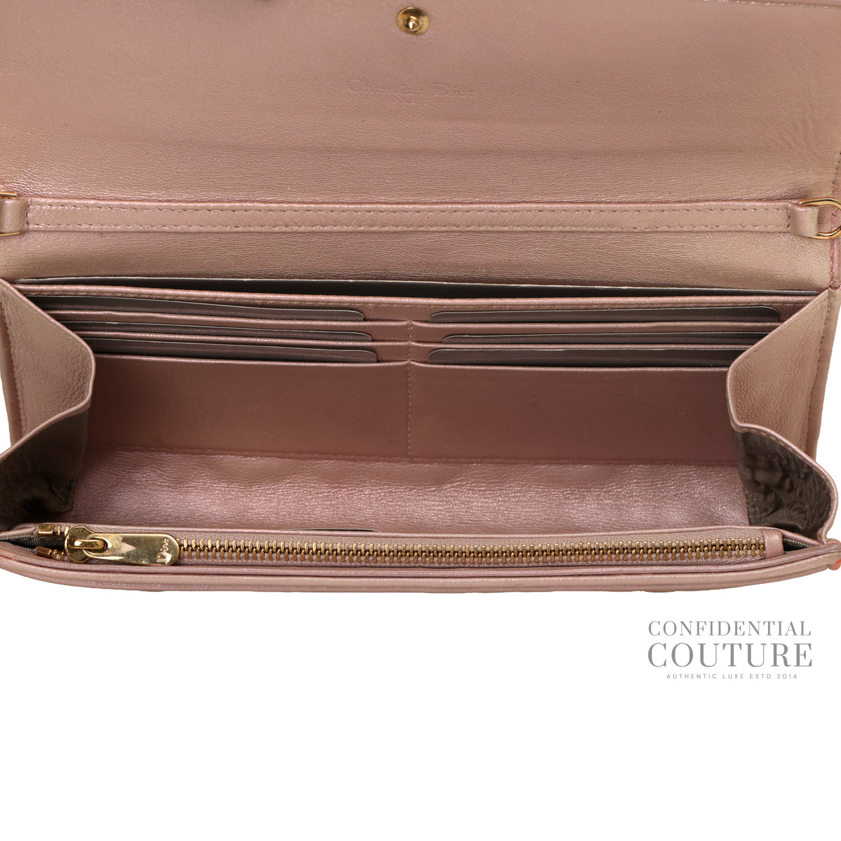 Cannage Calfskin Continental Wallet One Size