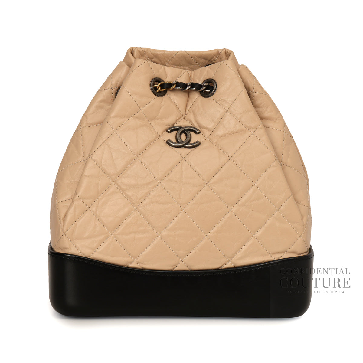Nude/Black Small Gabrielle Backpack