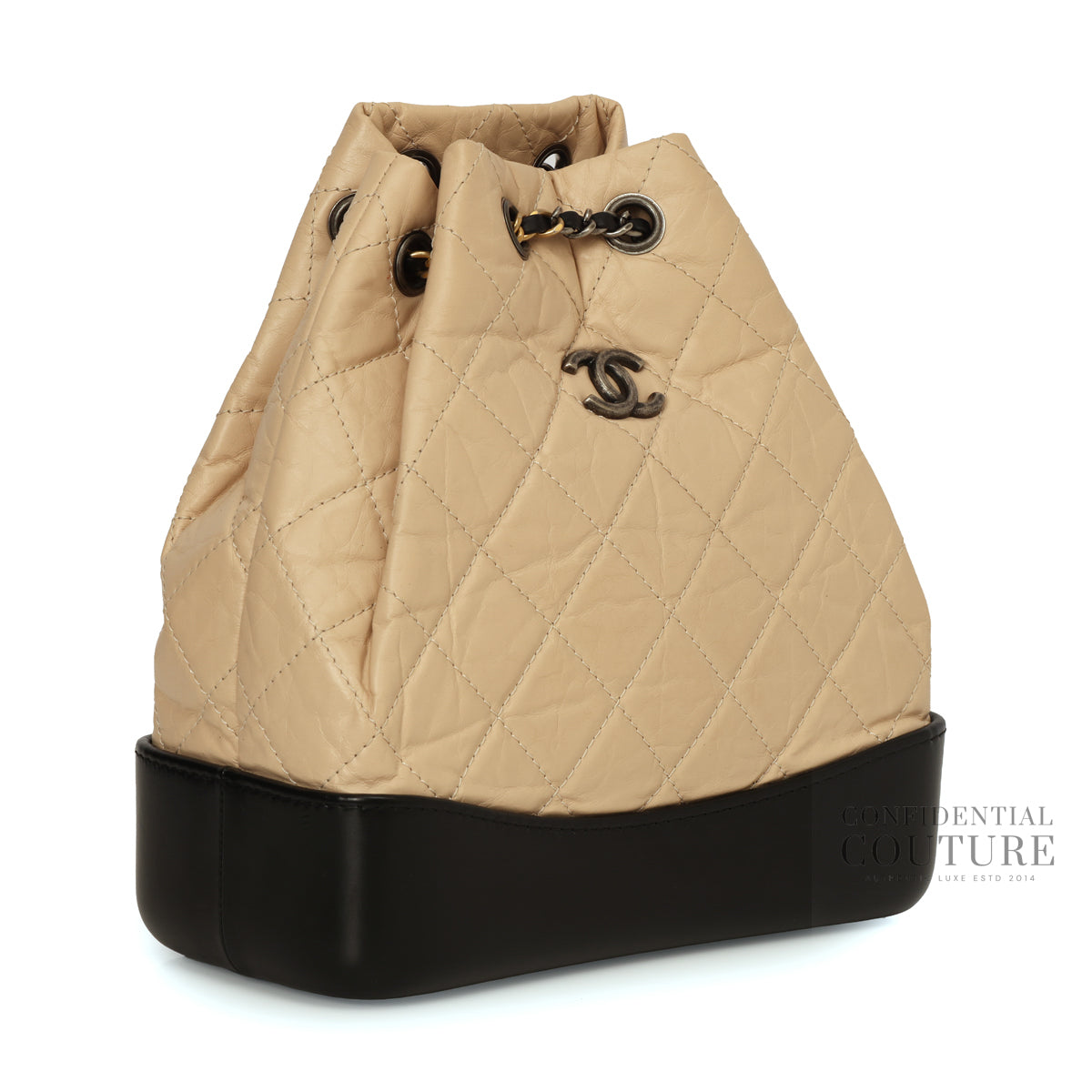 Nude/Black Small Gabrielle Backpack