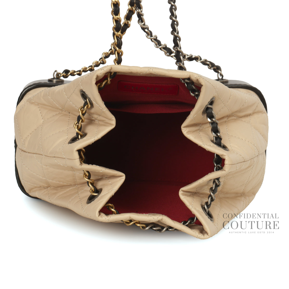 Nude/Black Small Gabrielle Backpack