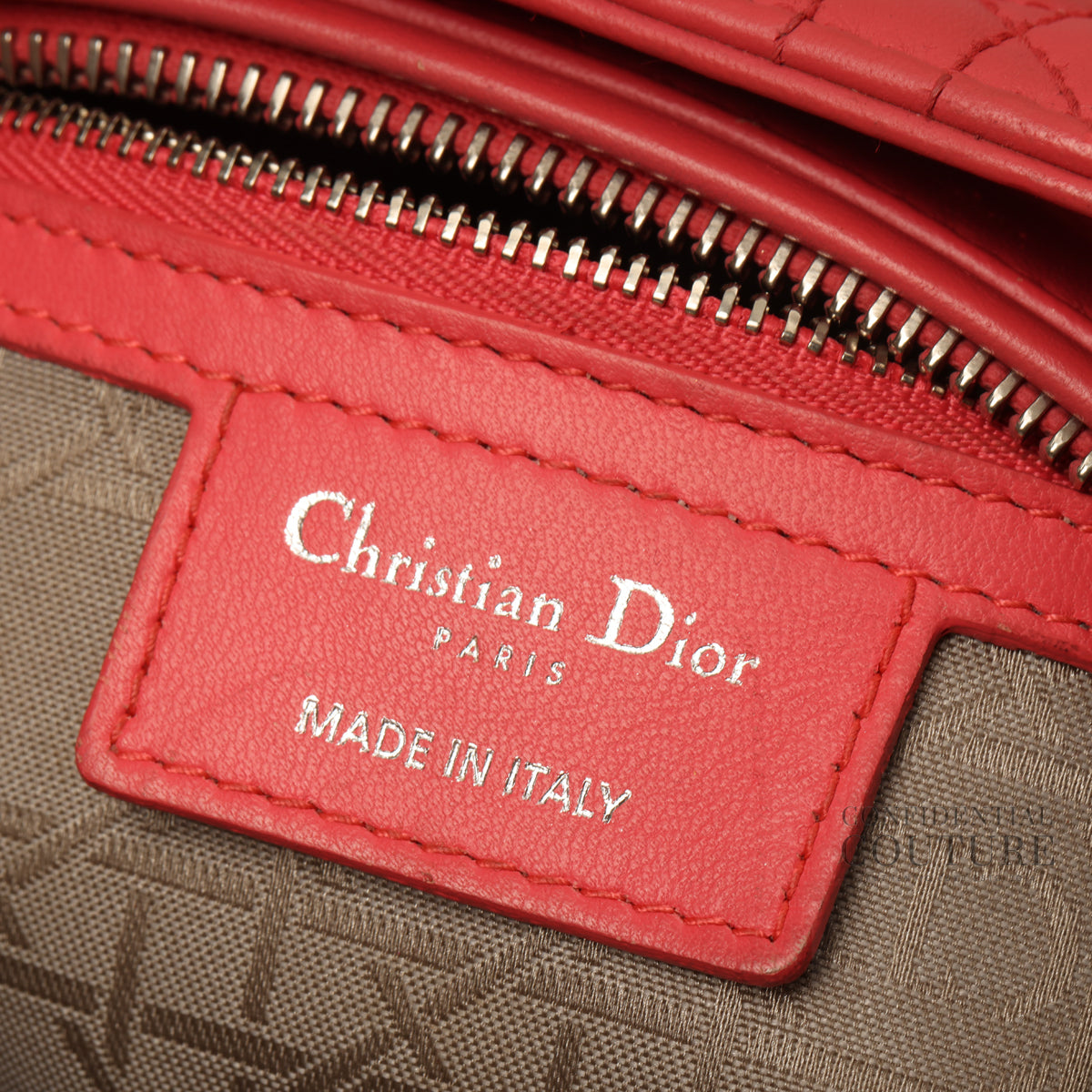Salmon Pink Cannage Quilted Lambskin Leather Large Lady Dior Bag