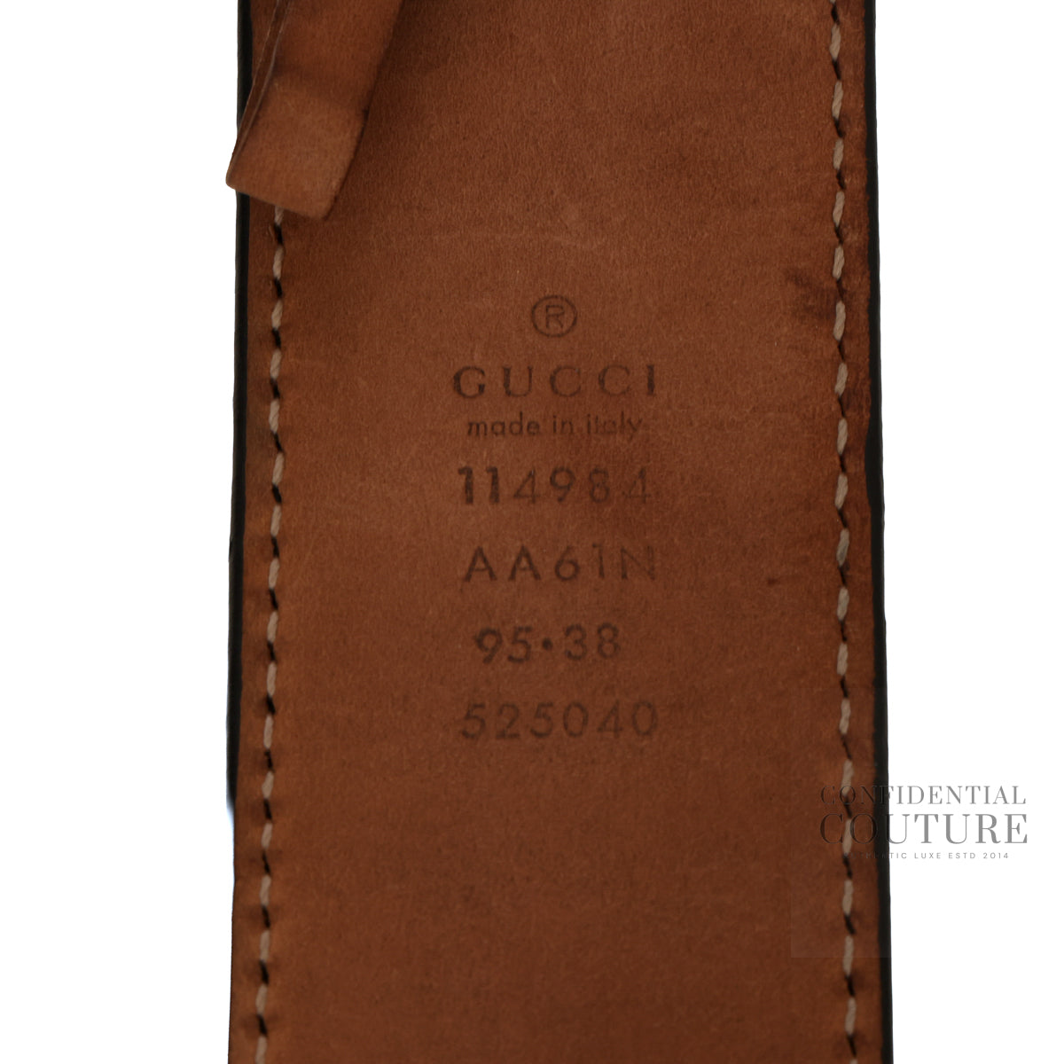 Black GG Guccisima Leather Belt- 38