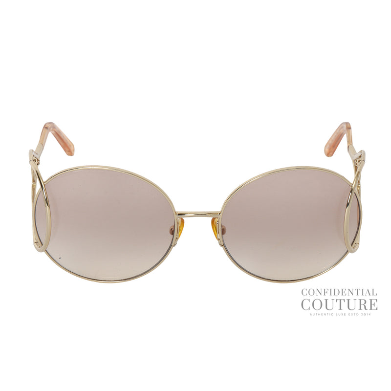 Chloe CE124S Round Light Brown Tone Sunglasses
