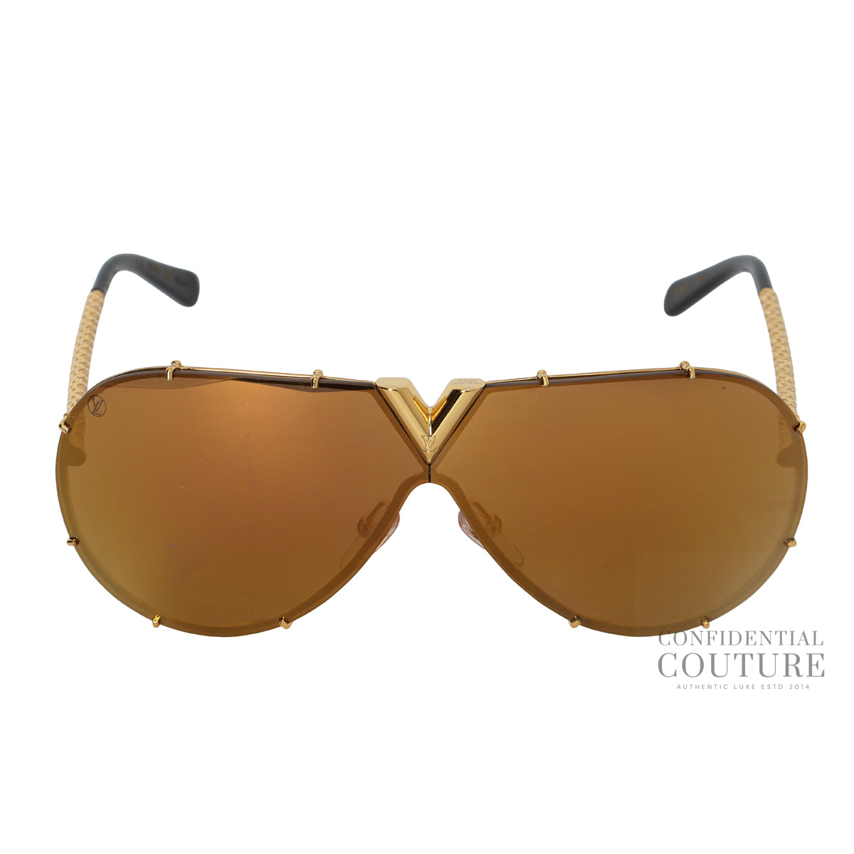 Gold LV Drive Sunglasses