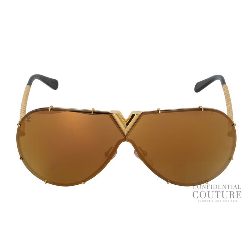 Gold LV Drive Sunglasses