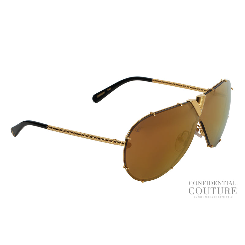 Gold LV Drive Sunglasses