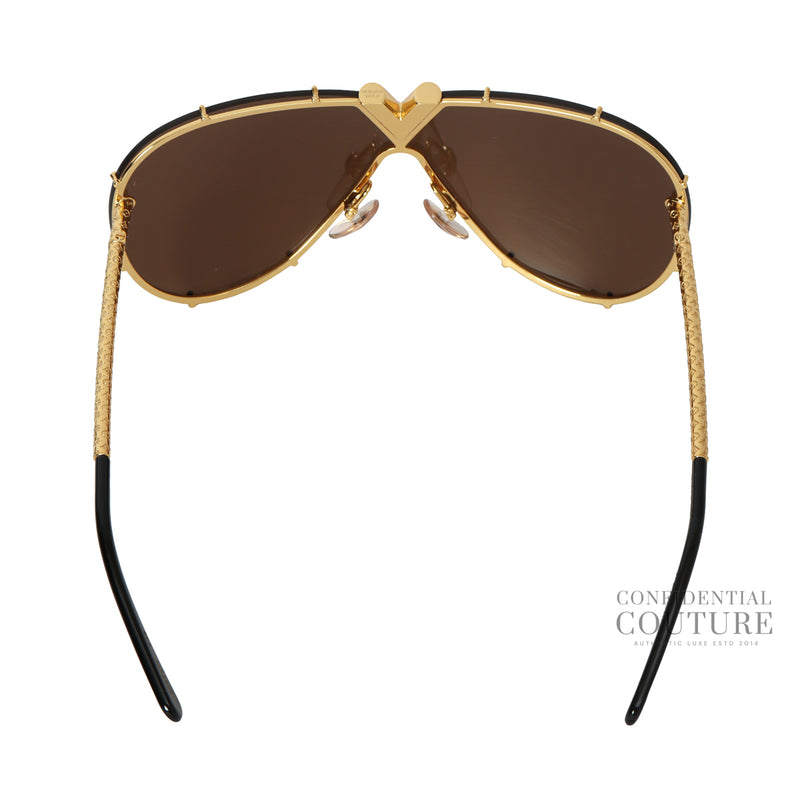 Gold LV Drive Sunglasses